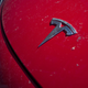 Front end of a new Model 3 with an ill-fitting hood. Reader photo